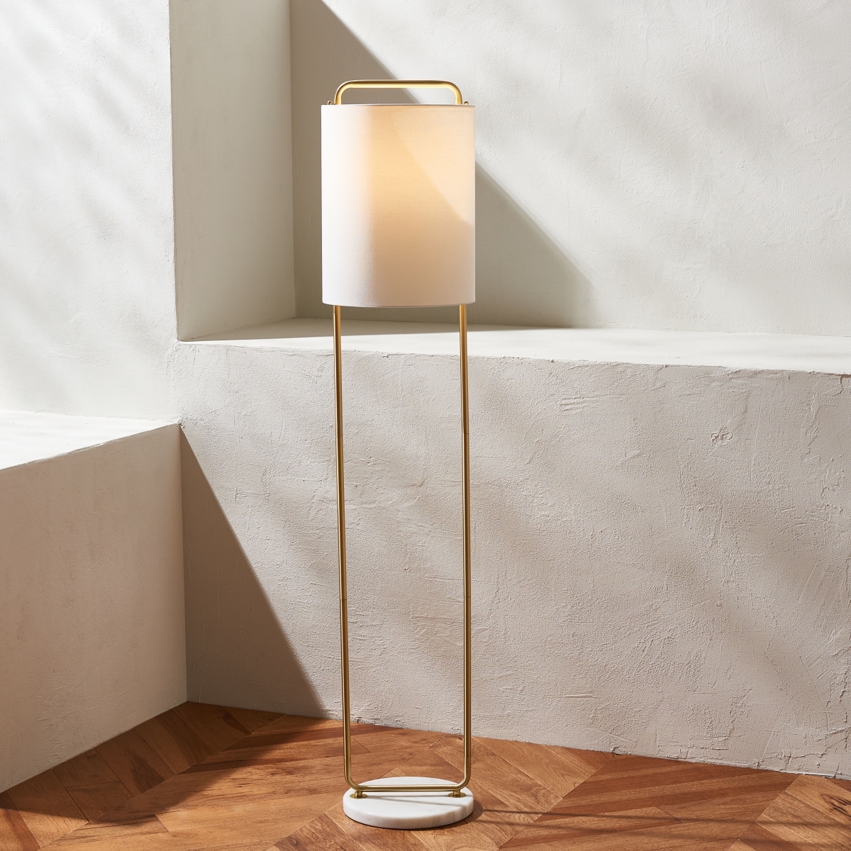 Giulia 63" Floor Lamp - Gold/White Marble - Image 9