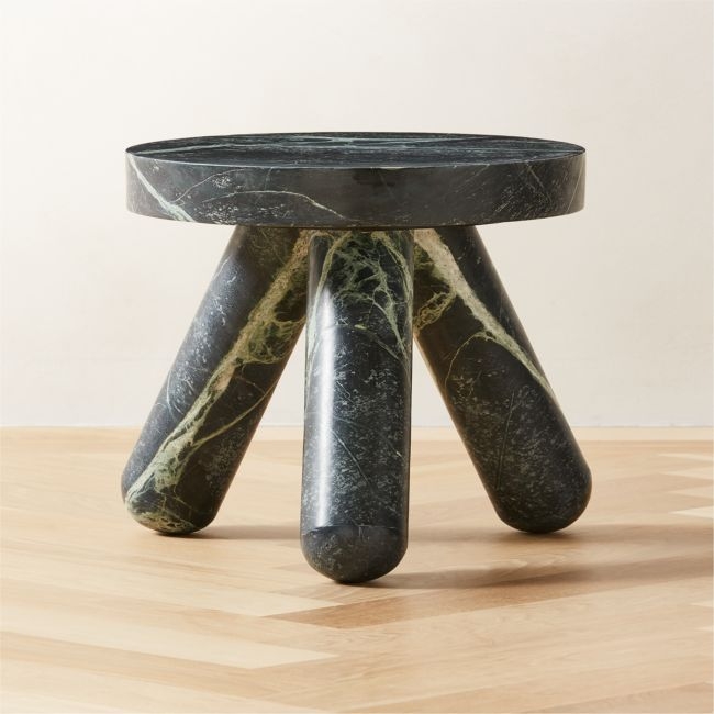 Jaxx Green Marble Side Table Short - Image 0