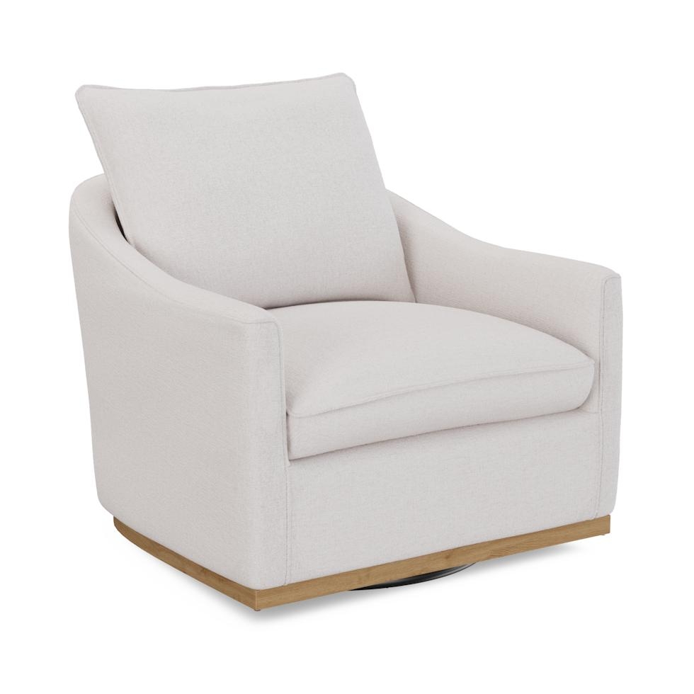 Mantle 32" Swivel Lounge Chair - Napa White - Image 0
