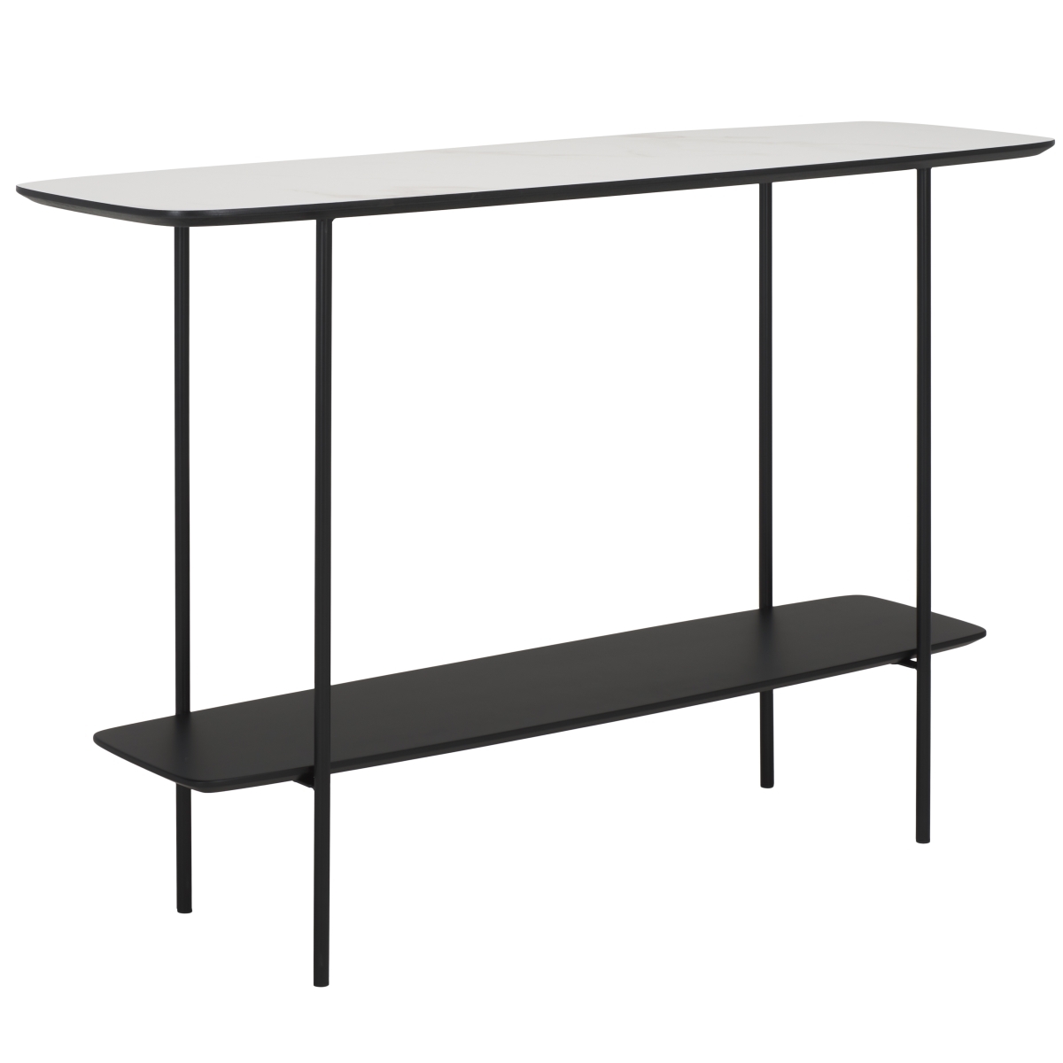 Kayleigh Console Table - White / Matte Black - Safavieh - Image 6
