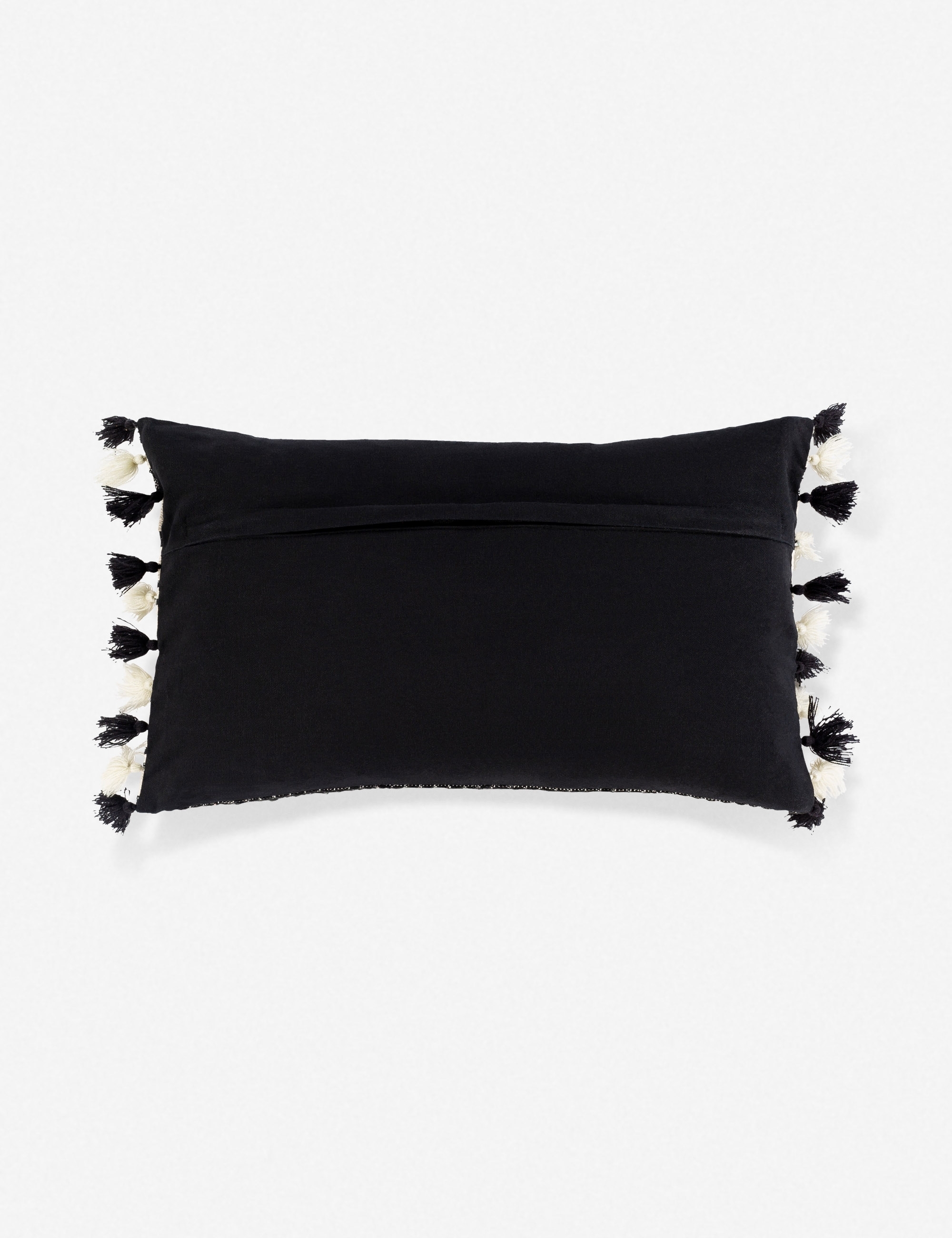(DISCONTINUED) Margaux Lumbar Pillow, Cream and Black - Image 1