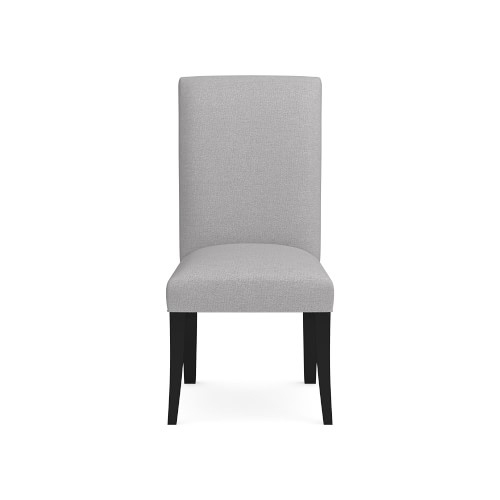 Belvedere Side Chair, Standard Cushion, Perennials Performance Canvas, Fog, Ebony Leg - Image 0
