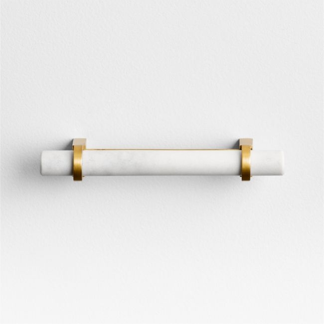 Modern Marble Brushed Brass Cabinet Drawer Bar Pull 4" - Image 0