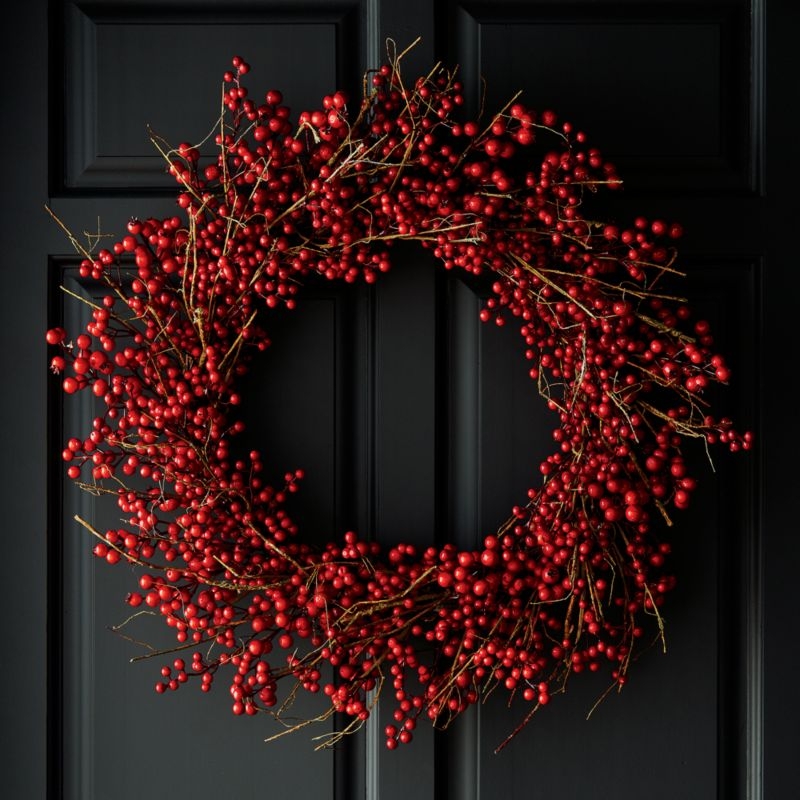 Faux Red Berry Wreath 30" - Image 6