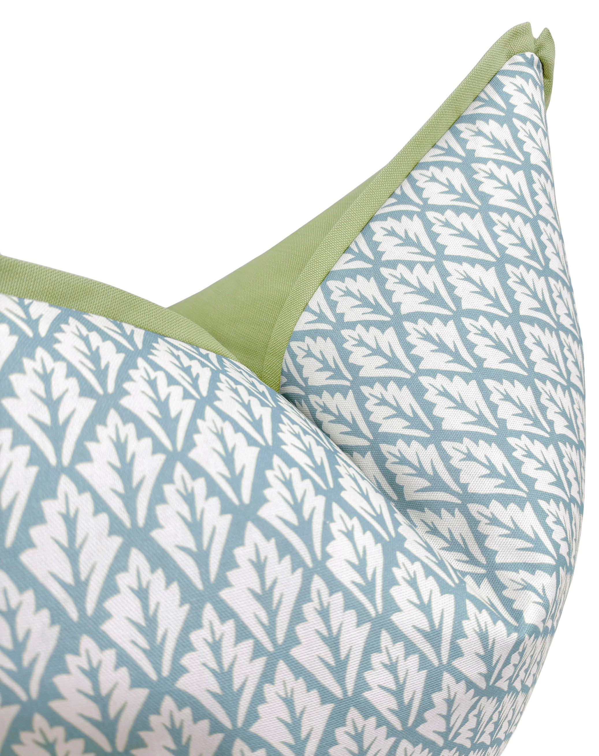 VERBENA PRINT // POWDER BLUE | LDC - SAMPLE 4" X 4" / BUTTERFLY FLANGE / Celadon - Image 0