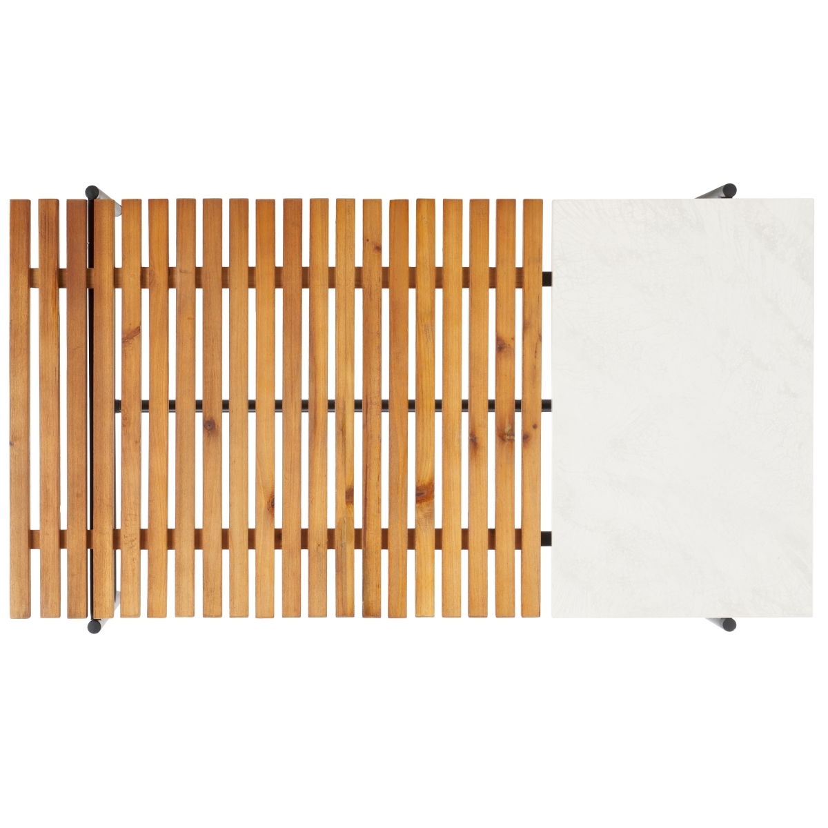 Dallas Coffee Table - Brown / White - Safavieh - Image 5