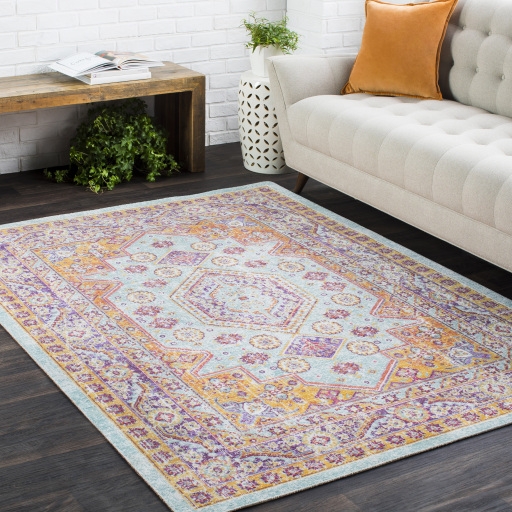 Antioch Purple Indoor 9' x 13' Machine Woven Rug - Image 0
