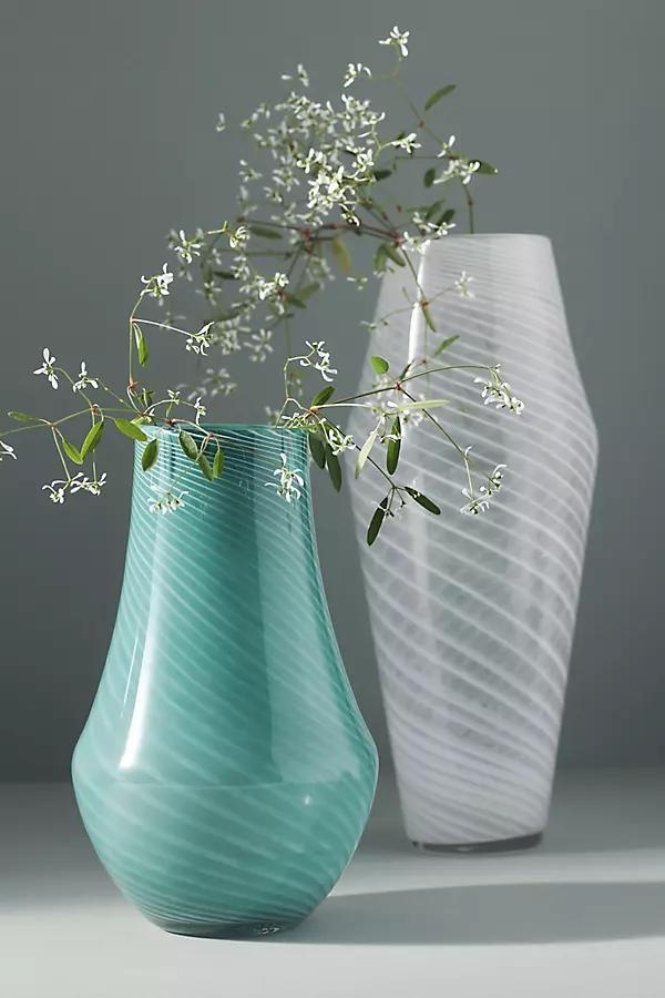 Mera Soda Lime Glass Swirl Vase - Image 0