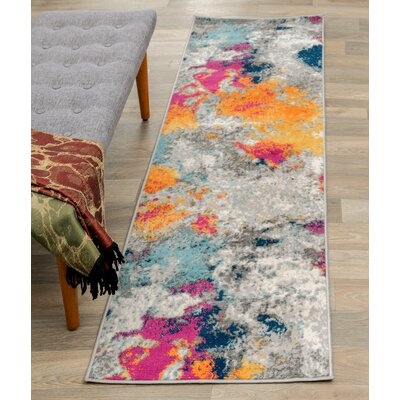 Noires Abstract Yellow/Blue/Pink Rug - Image 0