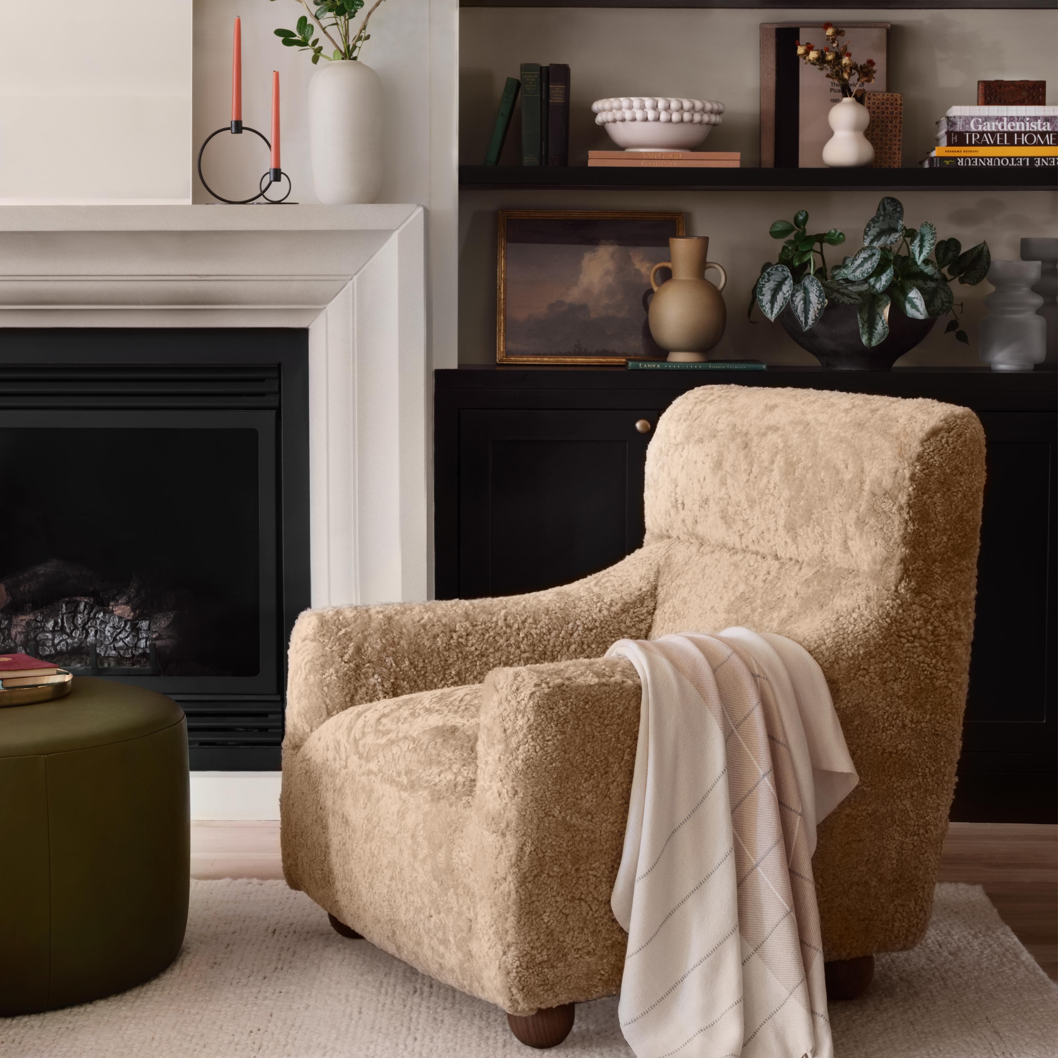 The Citizenry Vale Shearling Armchair | Cream - Image 9