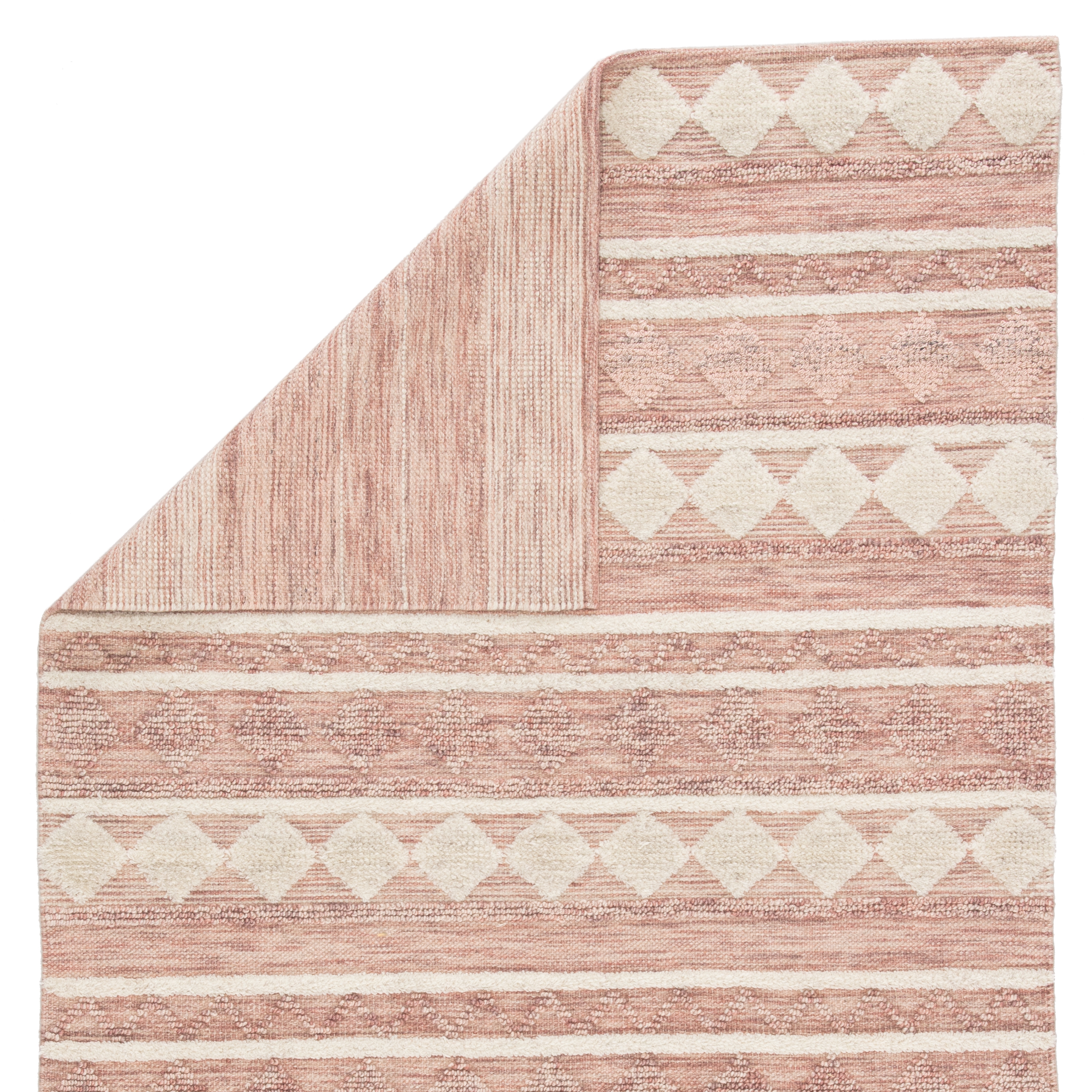 Nikki Chu by Elixir Handmade Geometric Pink/ Ivory Area Rug (7'10"X10') - Image 2