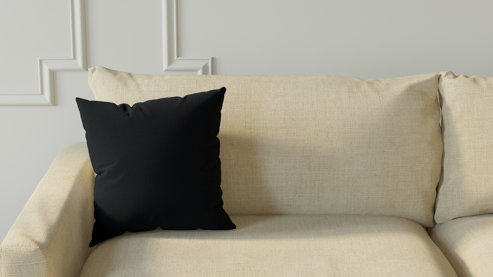 Throw Pillow 16", Navy Everyday Linen, 16" x 16" - Image 2