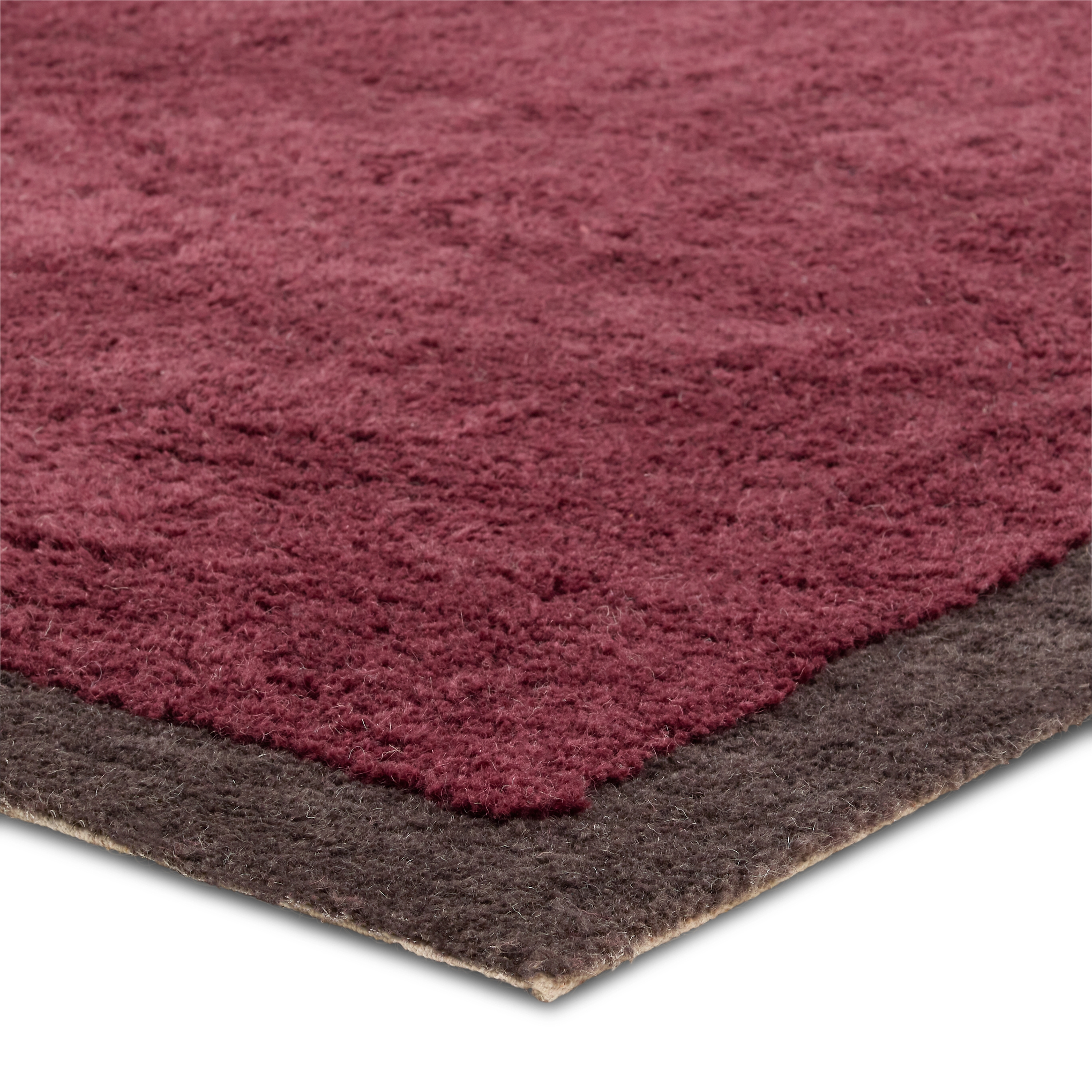 Noya AIB07 Handmade Solid Purple and Red Area Rug (7'9"x9'9") - Image 1
