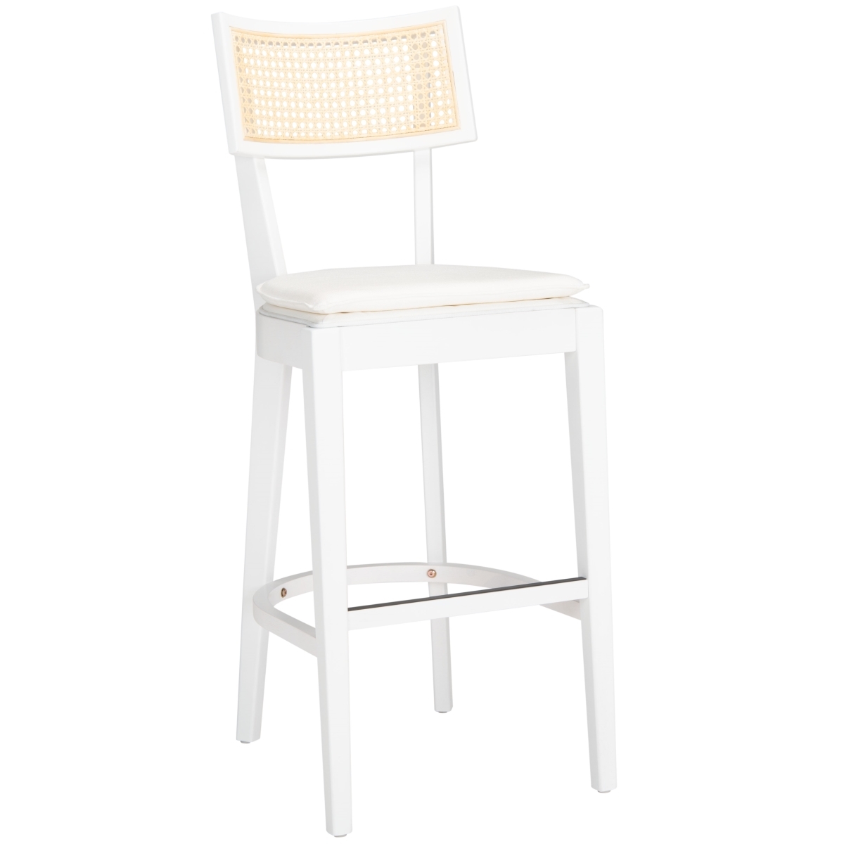 Galway Cane Bar Stool - White / Natural - Safavieh - Image 5