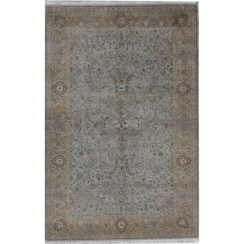 Bokara Rug Co., Inc. Hand-Knotted High-Quality Olive Green and Gold Area Rug - Image 0