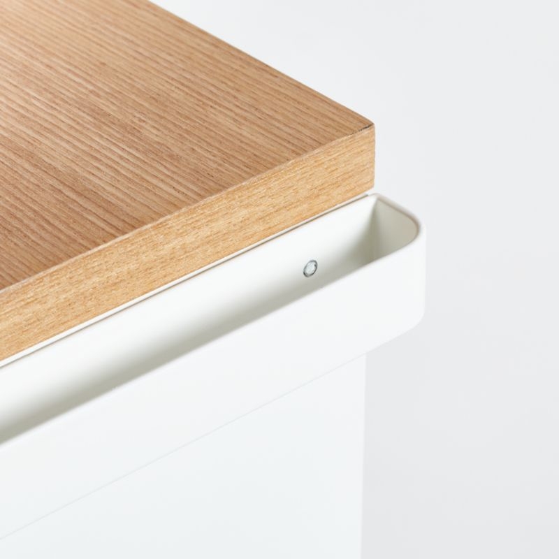 Yamazaki White Rolling Bathroom Cart - Image 3