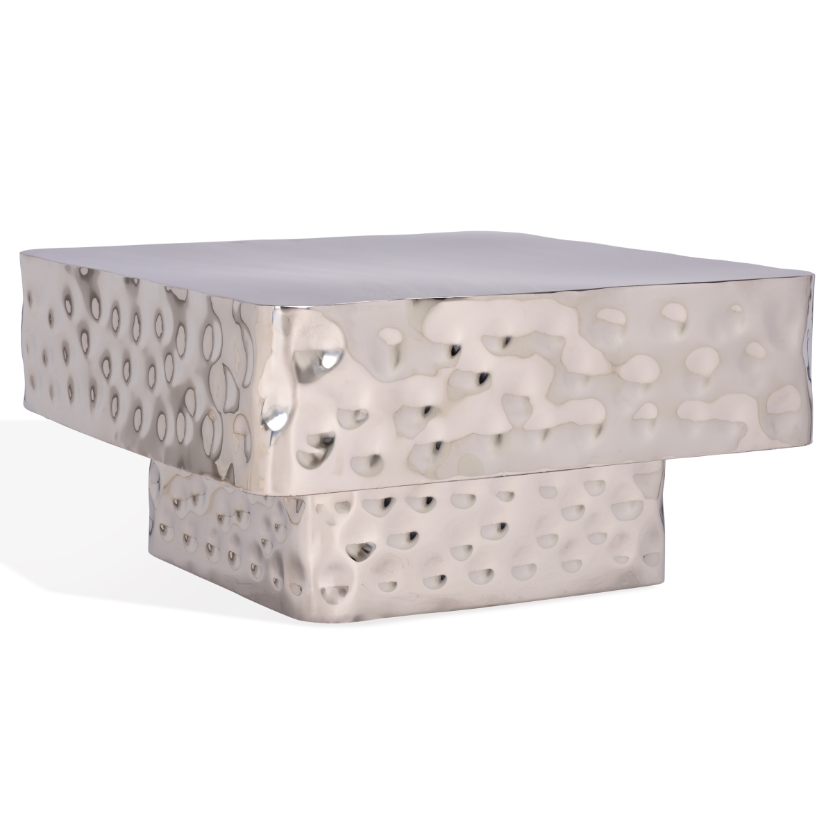 Janalee Steel Square Coffee Table - Chrome - Image 5