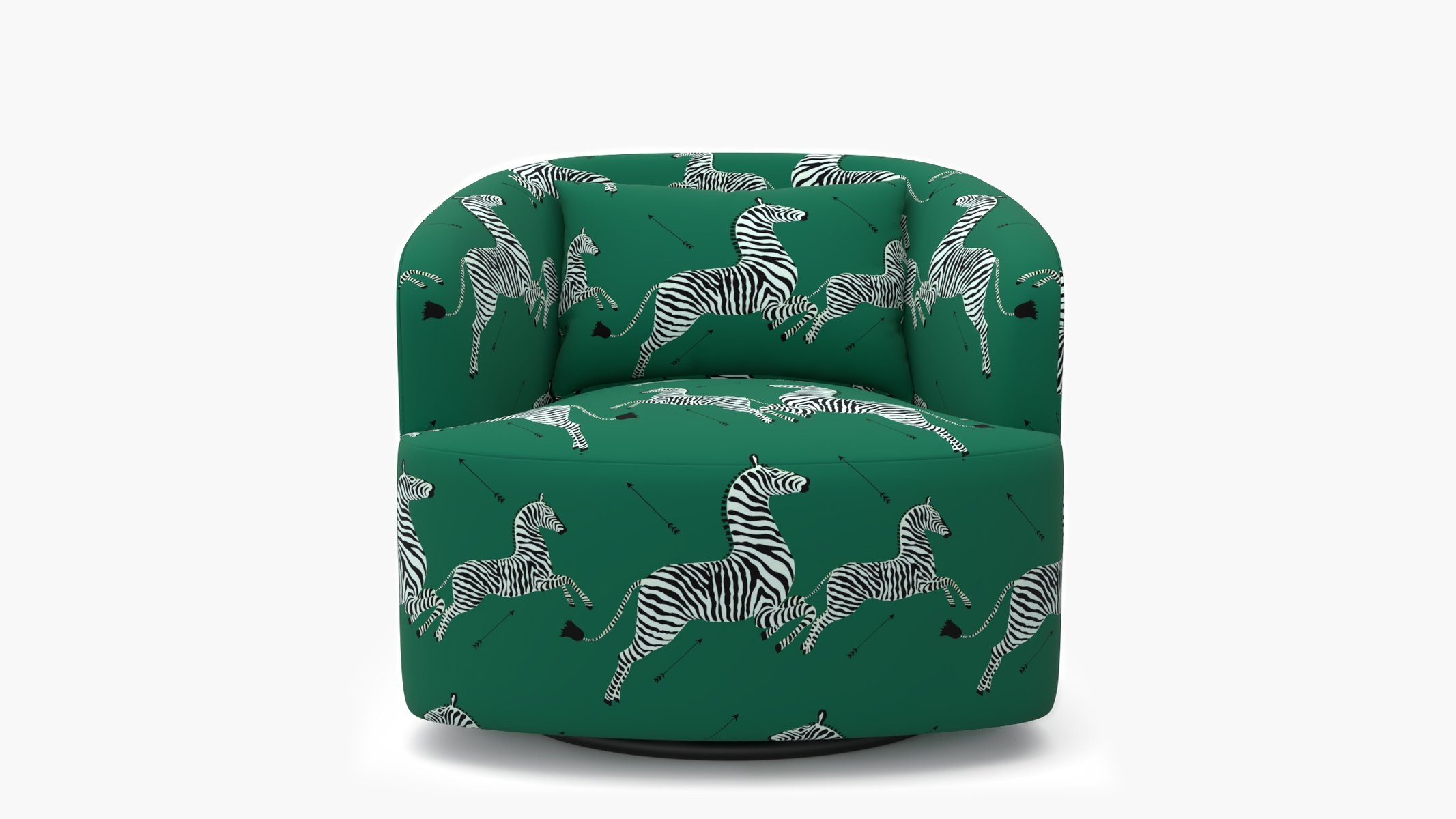 Deco Swivel Chair, Emerald Zebra - Image 0