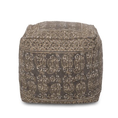 16" Square Paisley Pouf Ottoman - Image 0