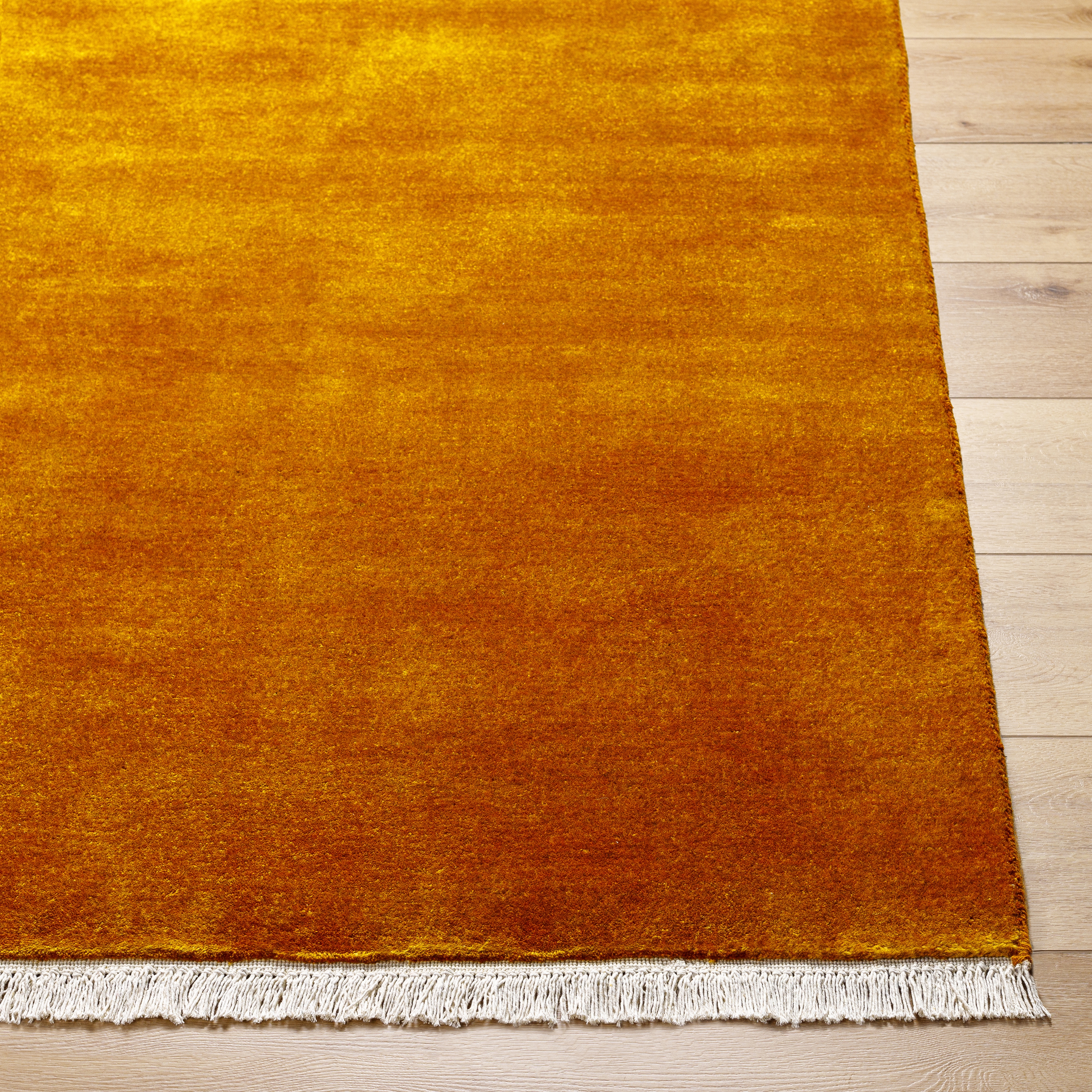 Evergreen Orange Indoor 10' x 10' Handmade Rug - Image 1