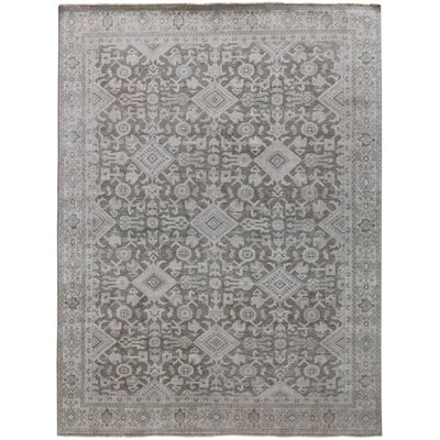 Ainsley Hand-Knotted Wool/Silk Gray Area Rug - Image 0