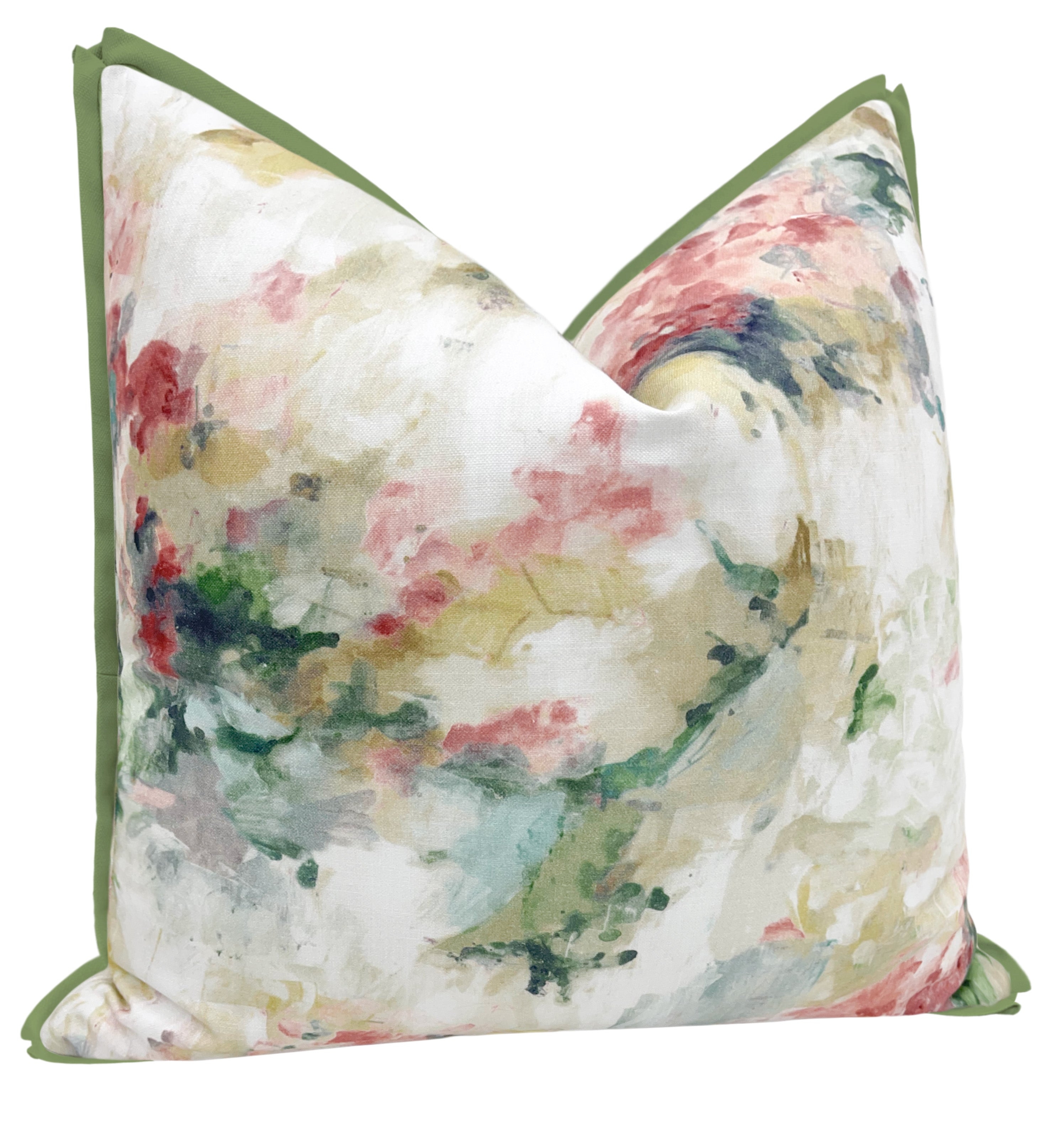 WATERCOLOR FLORAL // FERN | LDC - SAMPLE 4" X 4" / CORDING / Spa Blue - Image 1