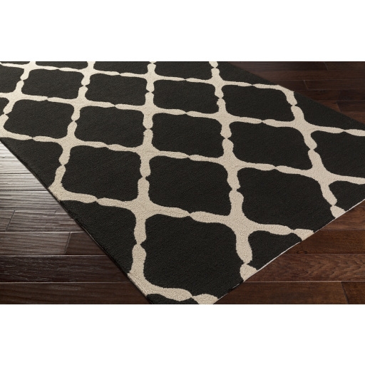 Rain Black Outdoor 2'6" x 8' Handmade Rug - Image 5