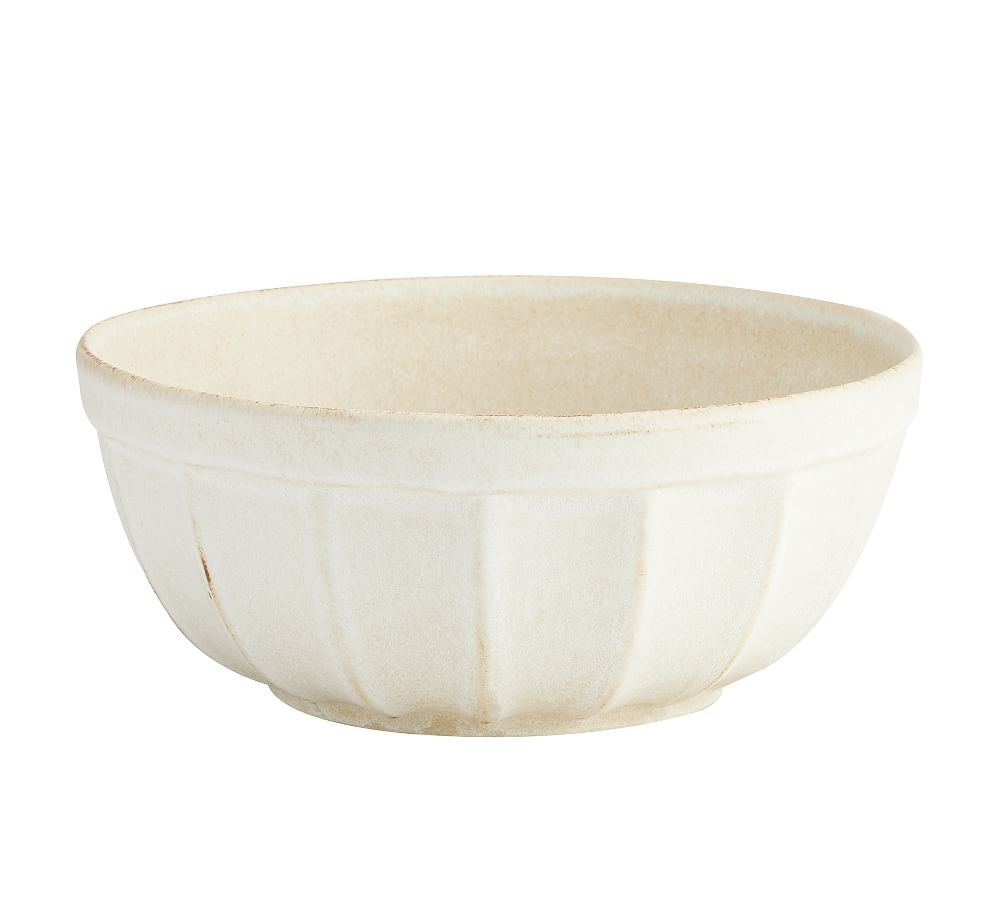 Mendocino Stoneware Serving Bowl - Ivory - Image 0