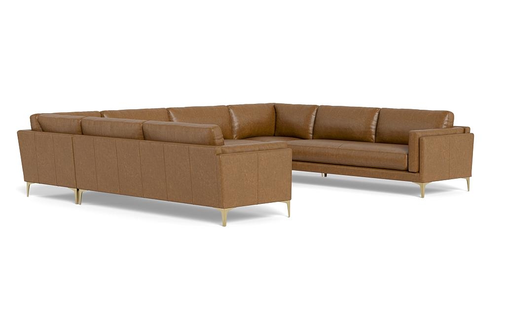 Gaby Leather 5-piece 6-Seat U-Sectional - Image 1