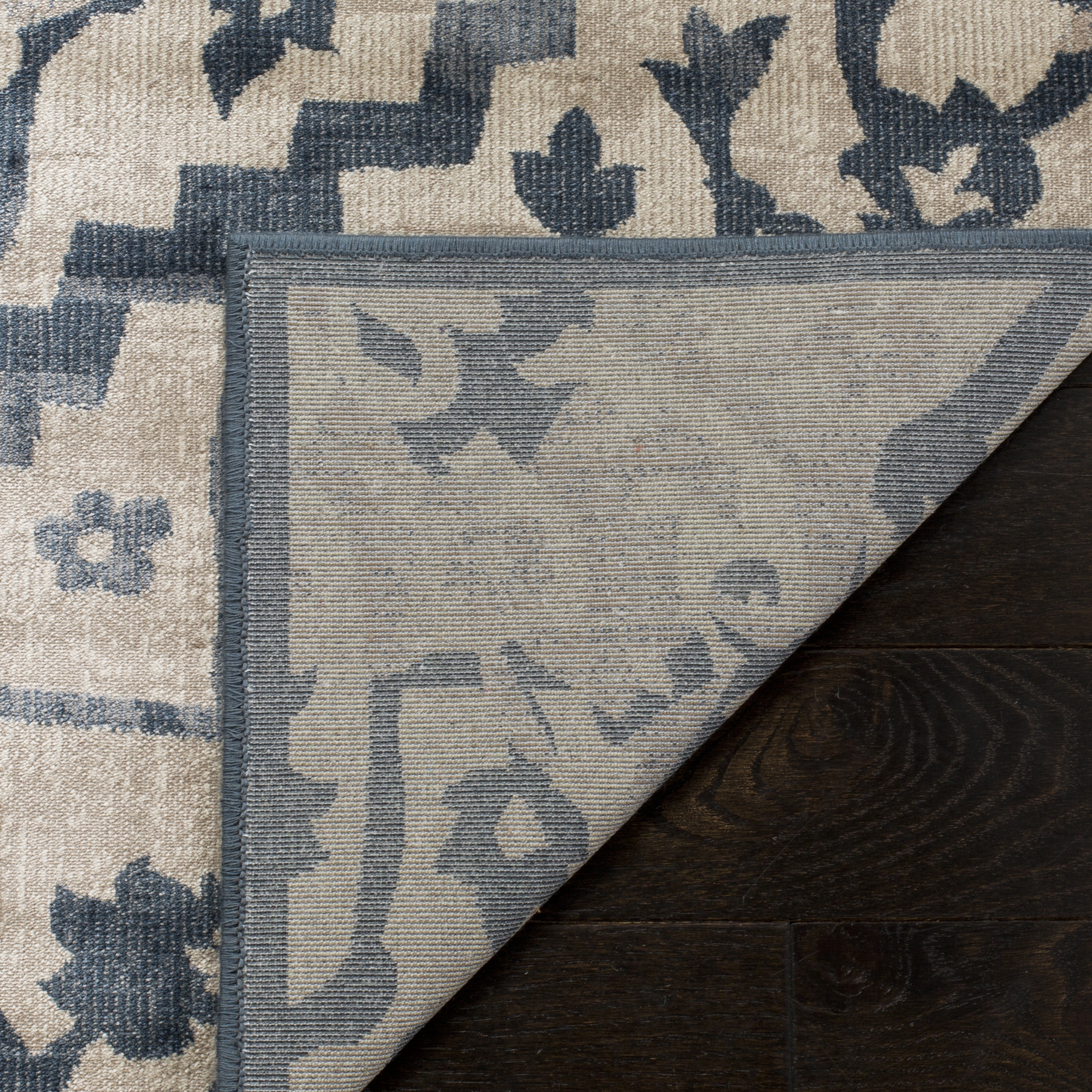 Arlo Home Woven Area Rug, VTG135-7340, Cream/Blue,  3' 3" X 5' 7" - Image 2