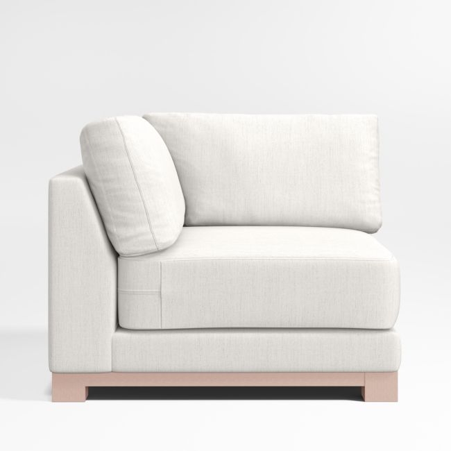 Gather Deep Wood Base Corner Chair Sectional Piece - Image 0