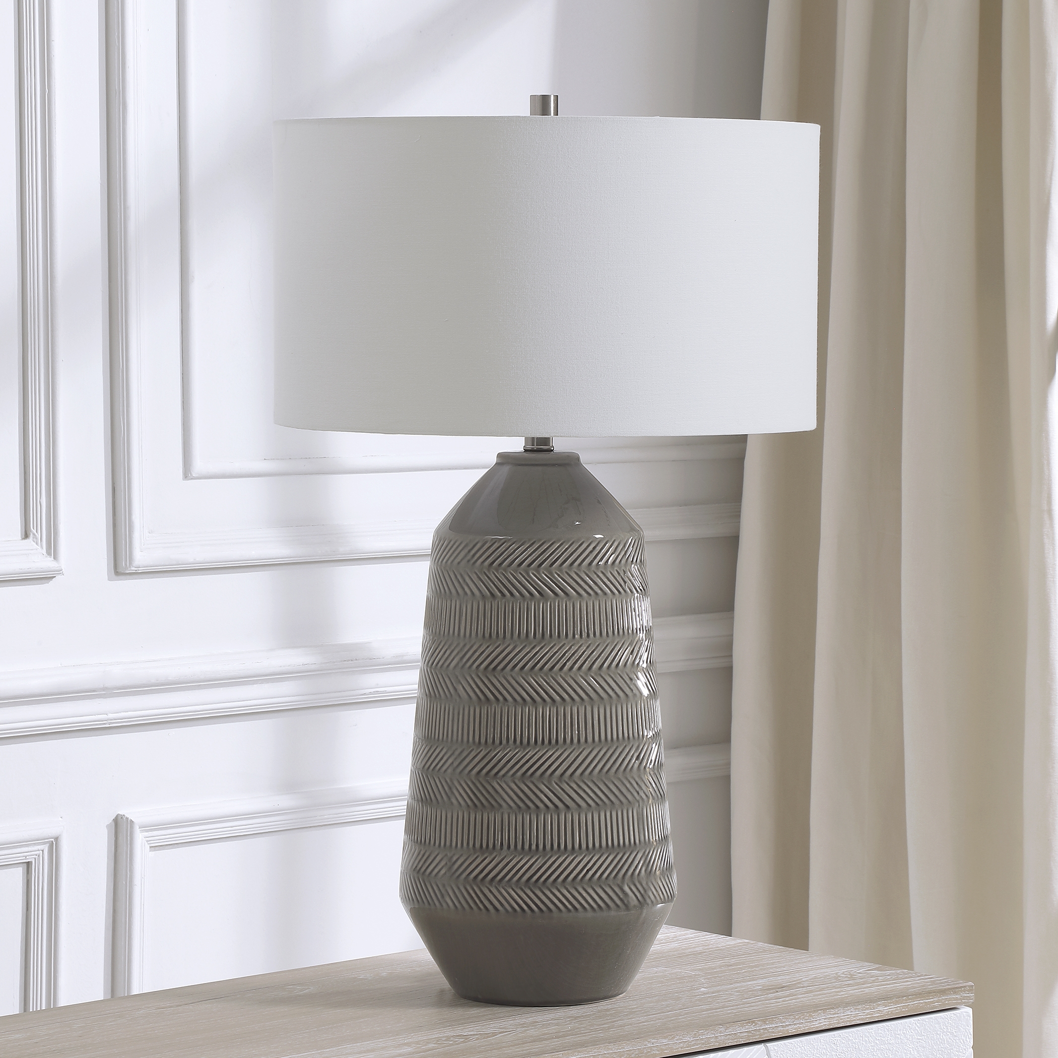Rewind Gray Table Lamp - Image 1