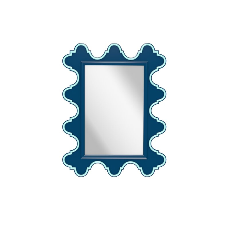 Oomph Easton Accent Mirror Color: NY Blue, Accent: Gold - Image 0