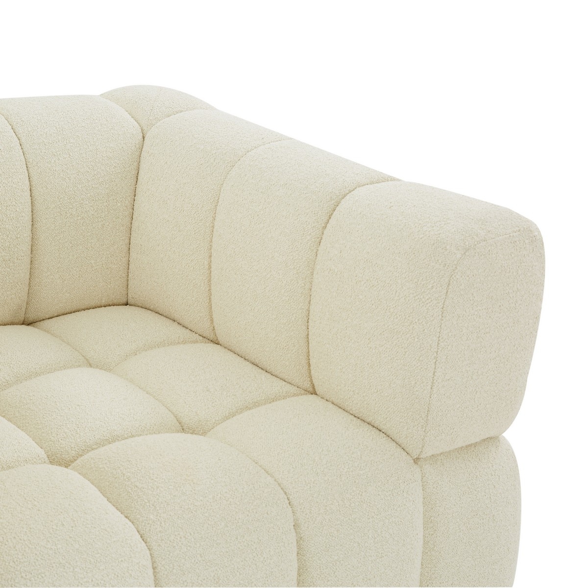Calyna Boucle Accent Chair - Creme - Image 2