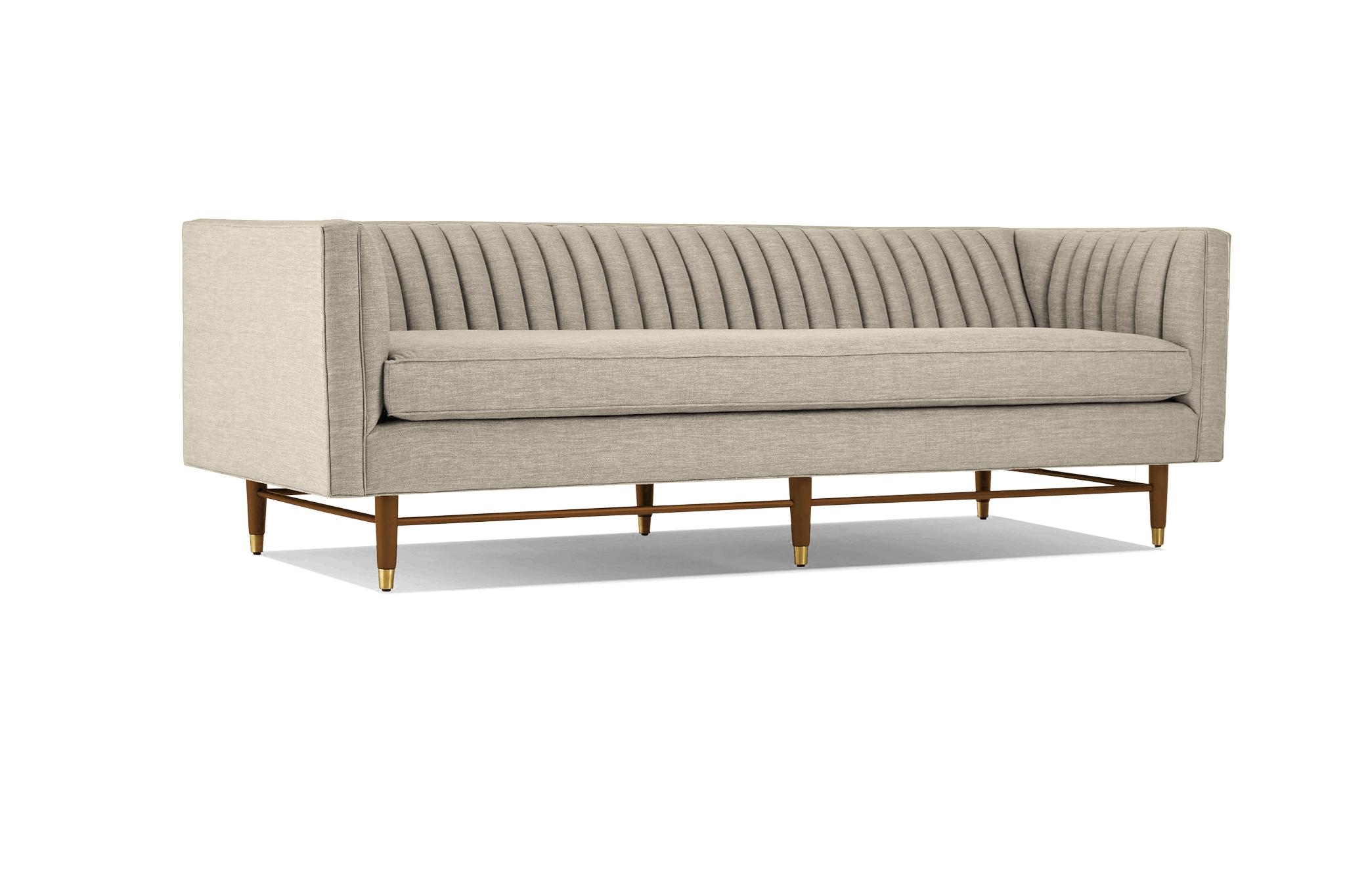 Beige/White Chelsea Mid Century Modern Sofa - Cody Sandstone - Mocha - Image 1