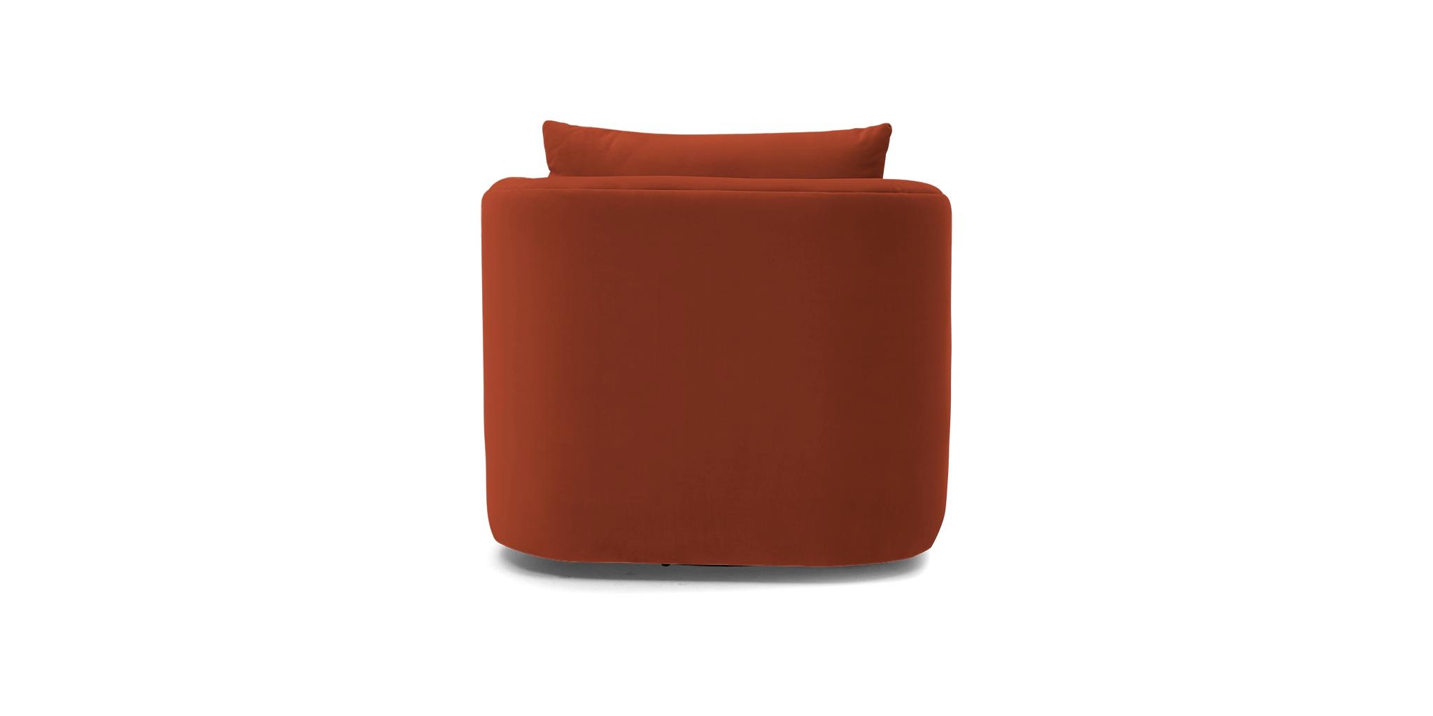 Orange Amelia Mid Century Modern Swivel Chair - Sorrento Coral  - Image 4
