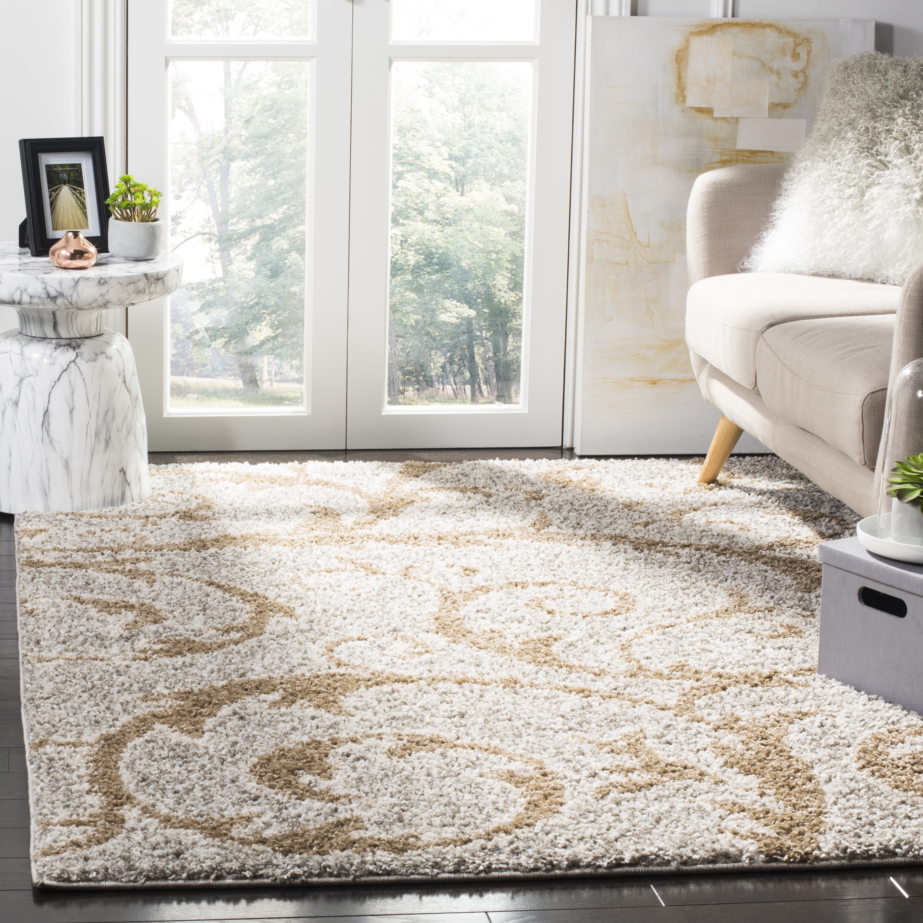 Arlo Home Woven Area Rug, SG167L, Grey/Beige,  5' 1" X 7' 6" - Image 1