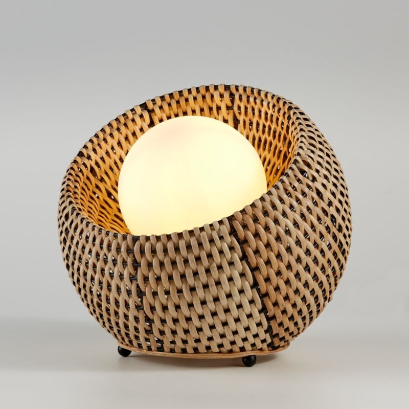 Rota Round Wicker Table Lamp - Image 3