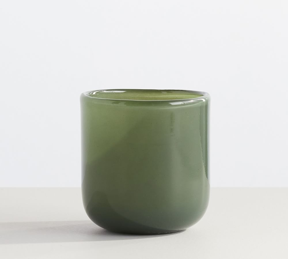 Modern Glass Votive Holders, Dark Green, Small - Image 0