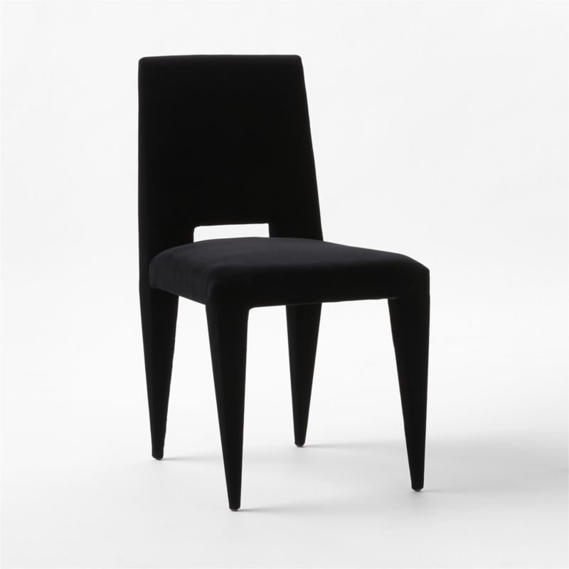 Editor Black Velvet Dining Chair Set of 4 - Image 3
