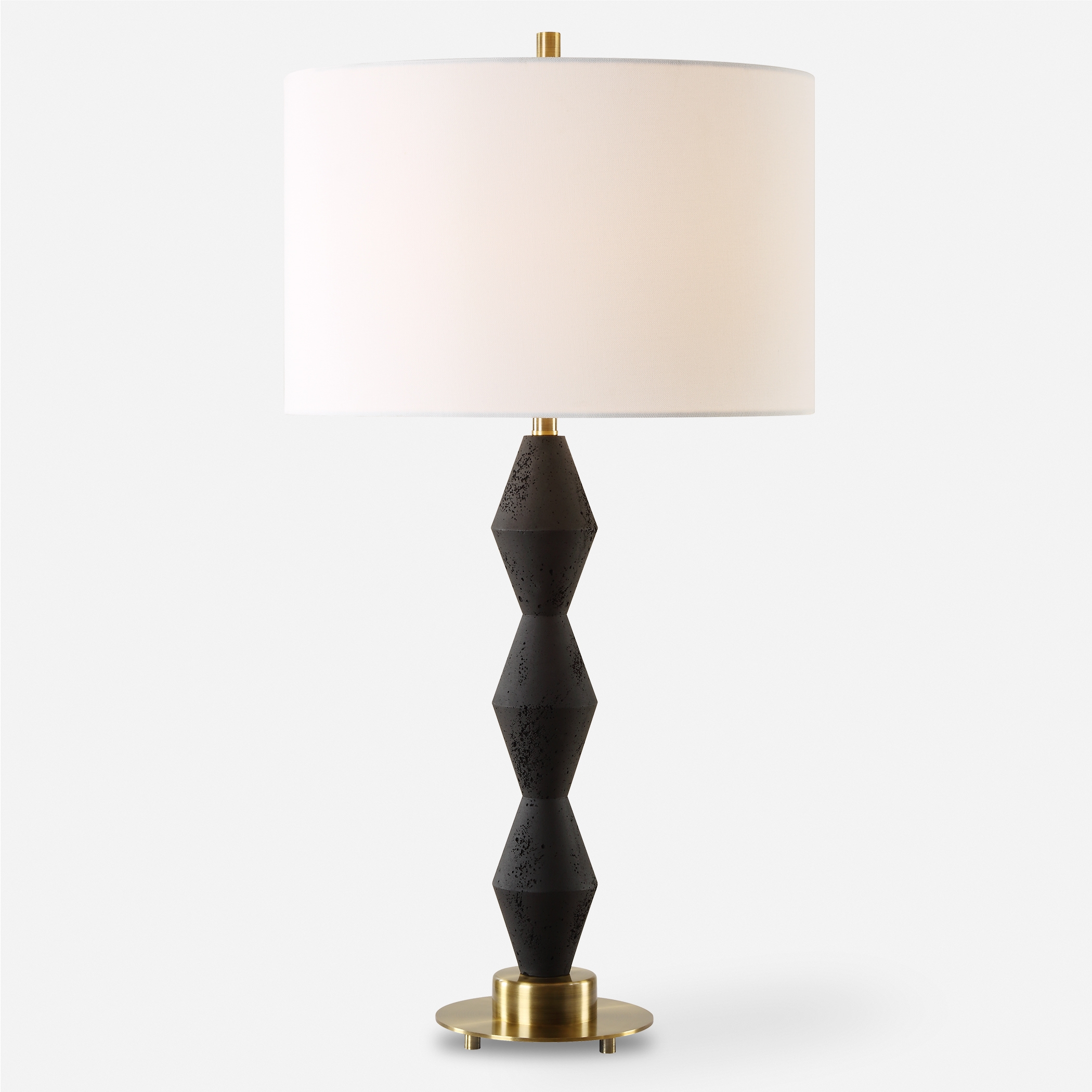 Threefold Black Stone Table Lamp - Image 0