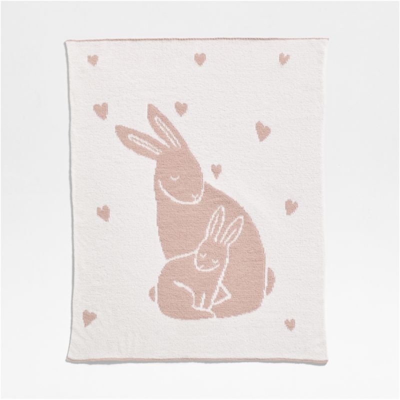 Bunny Chenille Christmas Baby Stroller Blanket - Image 1