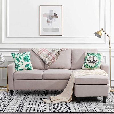 Steller 71.75" Wide Reversible Modular Sofa & Chaise with Ottoman - Image 0