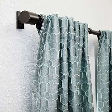 Honeycomb Jacquard Curtain, Stormy Sea, 48"x84" - Image 2
