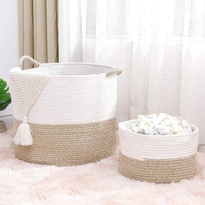 2 Piece Fabric Basket Set - Image 0