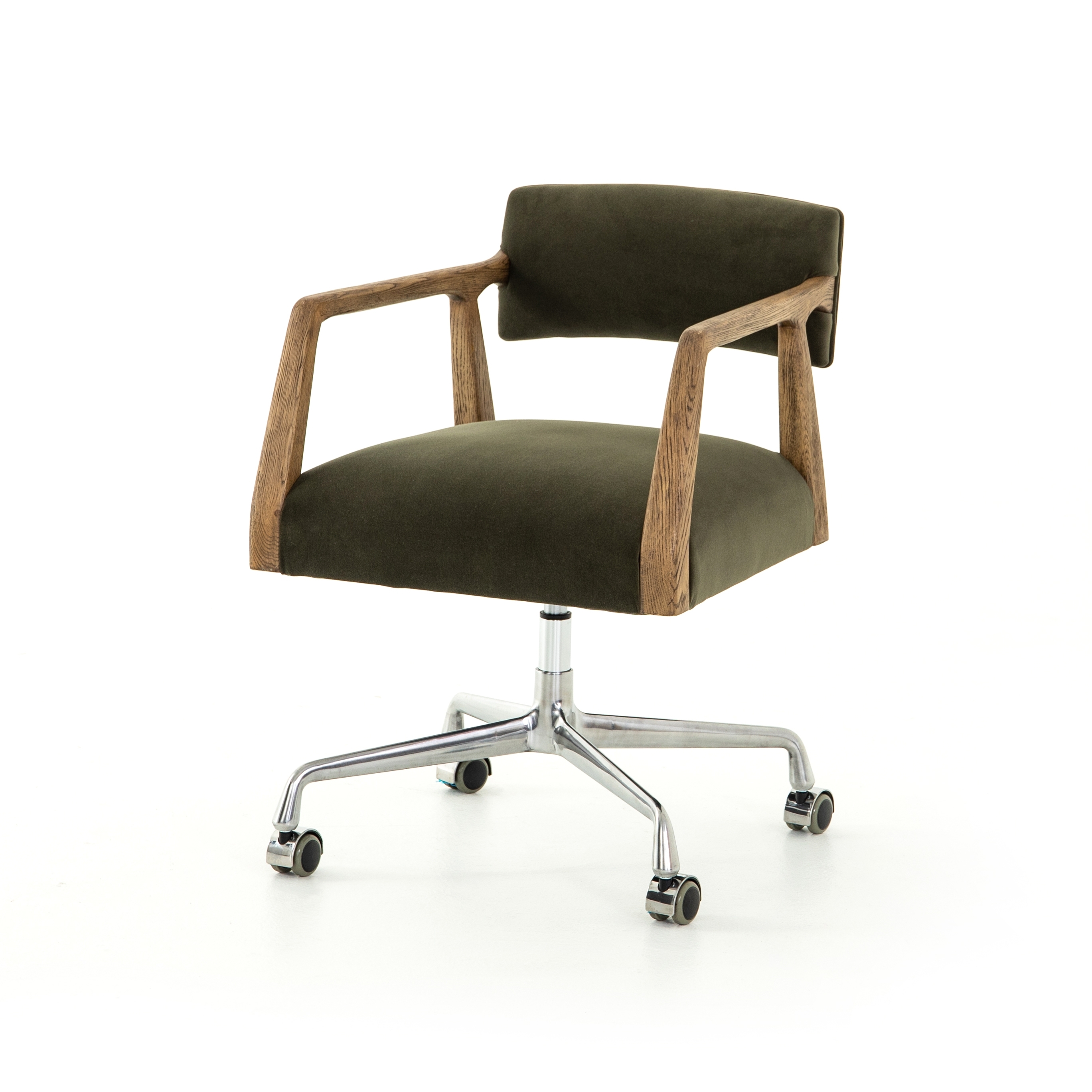 Tyler Desk Chair-Modern Velvet Loden - Image 0