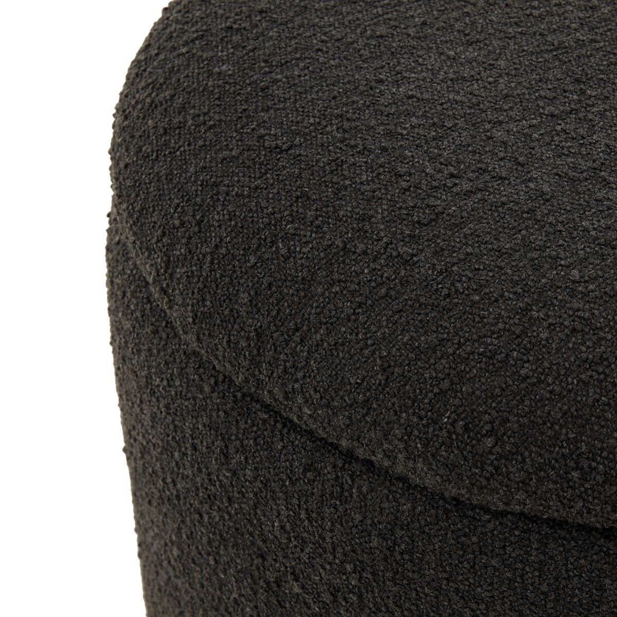 Mariabella Boucle Storage Ottoman - Black - Image 2