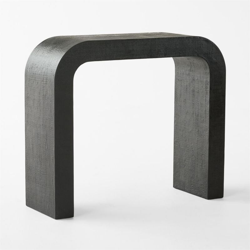 Crescent 36" Black Resin Console Table - Image 1