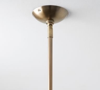 Rory Glass Chandelier, Antique Brass - Image 3