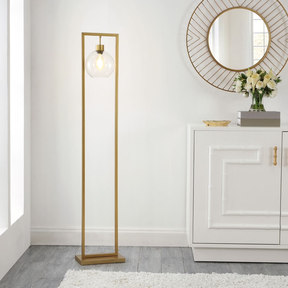 Jalisa 60" Floor Lamp - Gold - Image 6
